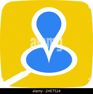 Location pin finder app map icon vector logo design Stock Vector