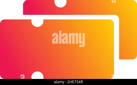 Onlineticket app application vector logo design Stock Vector