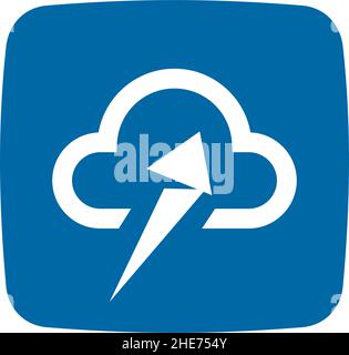 Home cloud data service company vector logo design Stock Vector