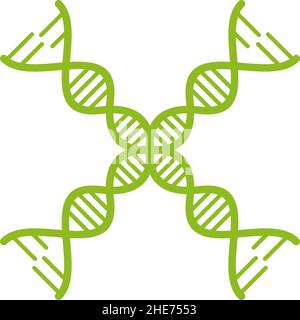 DNA Chromosome science genetic vector logo design Stock Vector