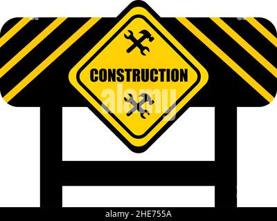 Under construction vector label illustration design Stock Vector