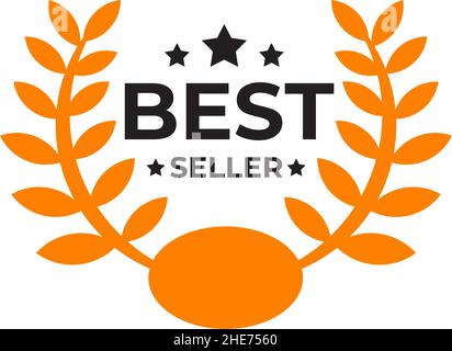 Best seller product emblem vector logo design Stock Vector