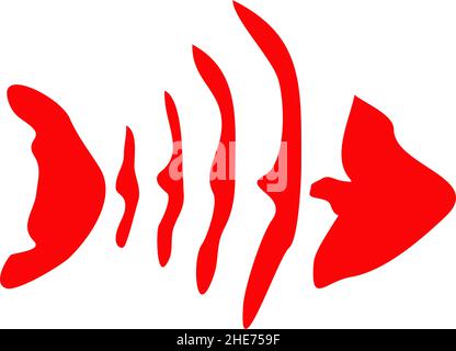 Fish food restaurant logo with fish bone vector symbol design Stock Vector