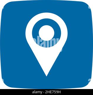 Location pin finder app map icon vector logo design Stock Vector