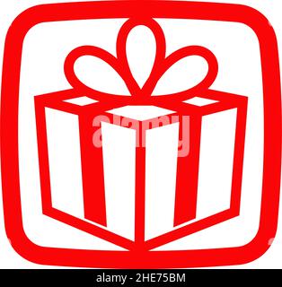 Box gift online app tech vector logo design Stock Vector