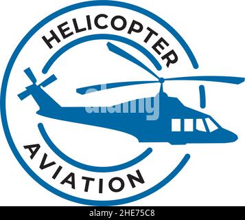 Helicopter flight school academy vector logo design Stock Vector