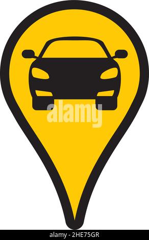 Online taxi carr app vector logo design Stock Vector