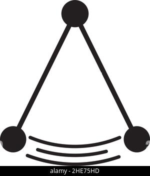 Black simple pendulum business company vector logo design Stock Vector