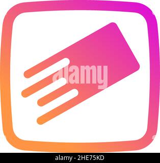 Onlineticket app application vector logo design Stock Vector