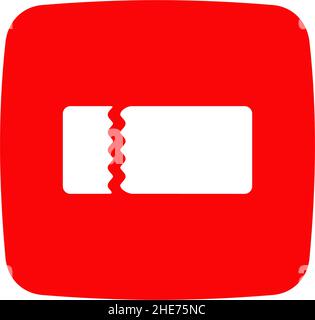 Onlineticket app application vector logo design Stock Vector
