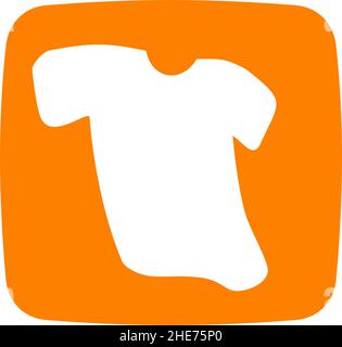 Online clothes laundry app application vector logo design Stock Vector