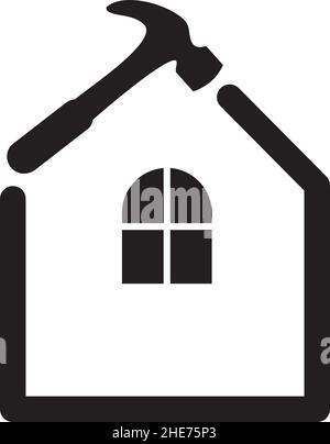 Home repair service vector logo design Stock Vector
