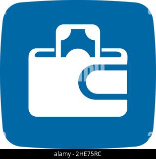 Virtual wallet money saving app  vector logo design Stock Vector