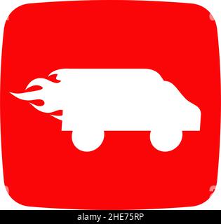 Online car delivery app vector logo design Stock Vector