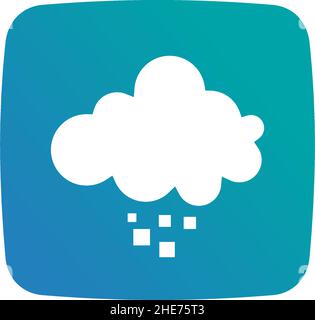 Home cloud data service company vector logo design Stock Vector