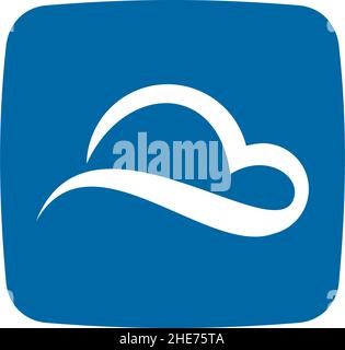 Home cloud data service company vector logo design Stock Vector