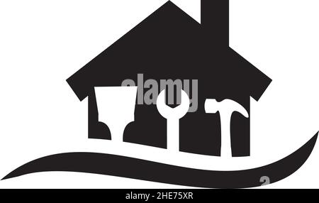 Home repair service vector logo design Stock Vector