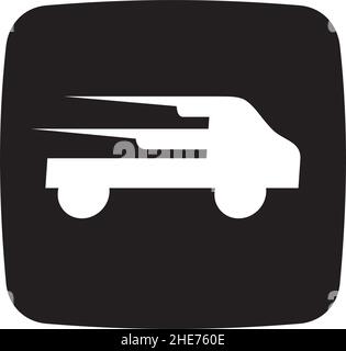 Online car delivery app vector logo design Stock Vector