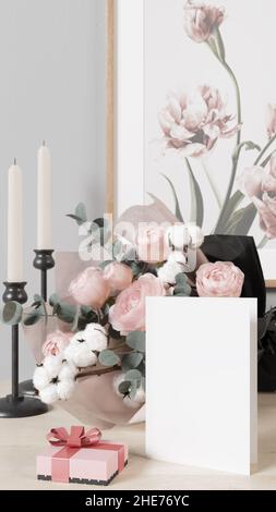 Happy Valentines Day Blank Note Paper Stock Photo - Alamy