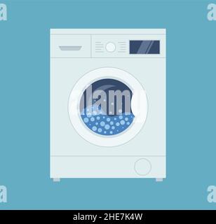 Washing machines. Flat vector illustration. EPS 10 Stock Vector