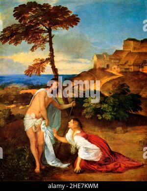 TITIAN. Noli me Tangere. Date/Period: 1511 / 1510s. Painting. Oil