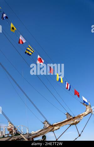 Some letters of the nautical international alphabet Stock Photo