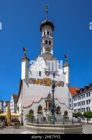 Town hall in Kempten, Allgäu, Bavaria, Germany Stock Photo