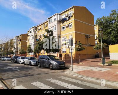 Portada Alta, poor neighbourhood of Malaga, Andalusia, Spain Stock Photo