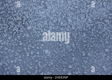 Beautiful ice pattern on a frozen ditch Stock Photo