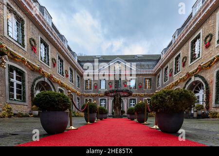 Wolkenburg event location decorated for Christmas time Stock Photo