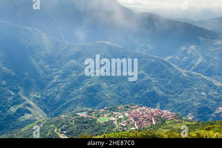 View of the City Coroico in Bolivia Stock Photo