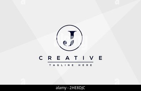 Abstract monogram letter J logo icon design template. Minimalist J JJ creative initial based vector OJ template Stock Vector