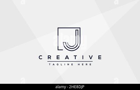 Abstract monogram letter J logo icon design template. Minimalist J JJ creative initial based vector OJ template Stock Vector