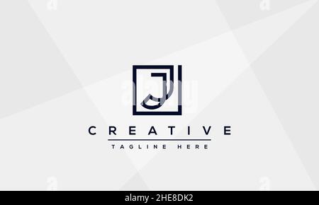 Abstract monogram letter J logo icon design template. Minimalist J JJ creative initial based vector OJ template Stock Vector