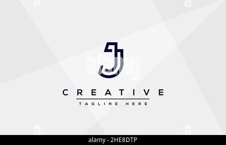 Abstract monogram letter J logo icon design template. Minimalist J JJ creative initial based vector OJ template Stock Vector