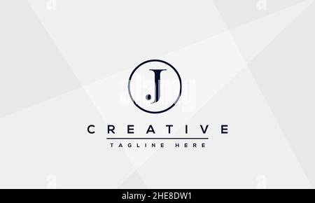 Abstract monogram letter J logo icon design template. Minimalist J JJ creative initial based vector OJ template Stock Vector