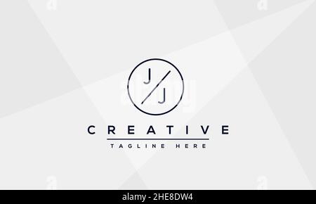 Abstract monogram letter J logo icon design template. Minimalist J JJ creative initial based vector OJ template Stock Vector