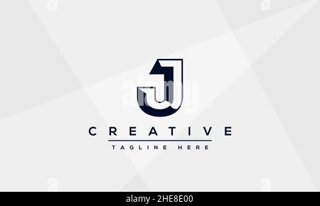 Abstract monogram letter J logo icon design template. Minimalist J JJ creative initial based vector OJ template Stock Vector