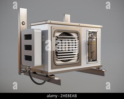 3D rendering of air conditioning unit on white Stock Photo - Alamy