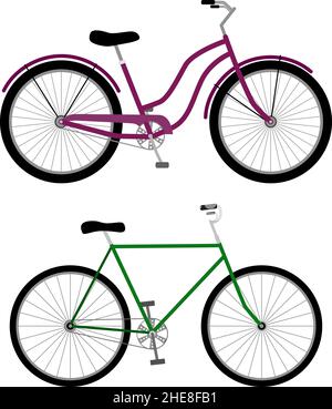 Bicycle icons, vector illustration Stock Vector