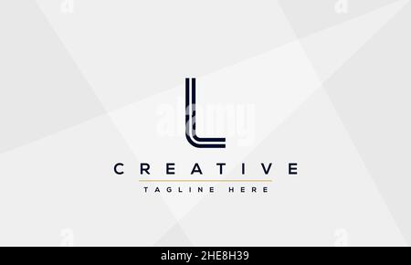 Abstract Monogram letter L Logo icon design concept. Minimalist L LL creative initial based Vector template. Graphic Alphabet Symbol Stock Vector