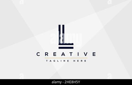 Abstract Monogram letter L Logo icon design concept. Minimalist L LL creative initial based Vector template. Graphic Alphabet Symbol Stock Vector