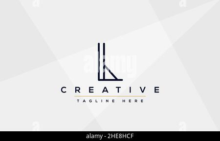 Abstract Monogram letter L Logo icon design concept. Minimalist L LL creative initial based Vector template. Graphic Alphabet Symbol Stock Vector