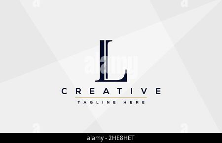 Abstract Monogram letter L Logo icon design concept. Minimalist L LL creative initial based Vector template. Graphic Alphabet Symbol Stock Vector