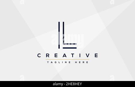 Abstract Monogram letter L Logo icon design concept. Minimalist L LL creative initial based Vector template. Graphic Alphabet Symbol Stock Vector