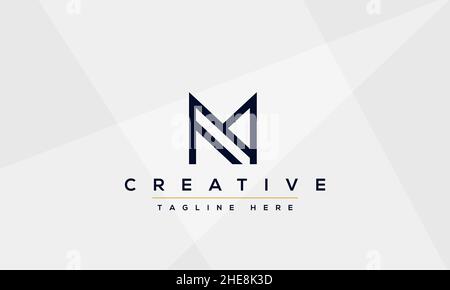 Unique modern creative elegant Letter M logo design or MM initials vector monogram symbol Stock Vector