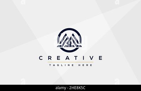Unique modern creative elegant Letter M logo design or MM initials vector monogram symbol Stock Vector