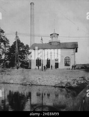Saltsjöbadens elverk 1890-tal A. Stock Photo