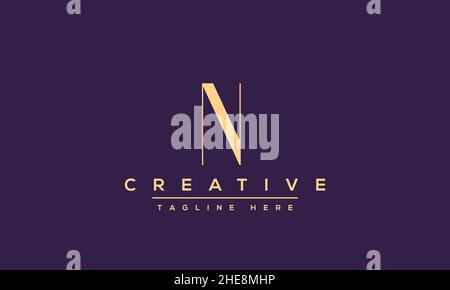 Modern creative N Logo Design and template. NN icon initial Based Monogram and Letters in vector Stock Vector