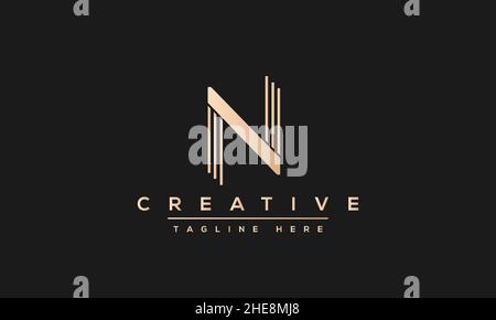 Modern creative N Logo Design and template. NN icon initial Based Monogram and Letters in vector Stock Vector